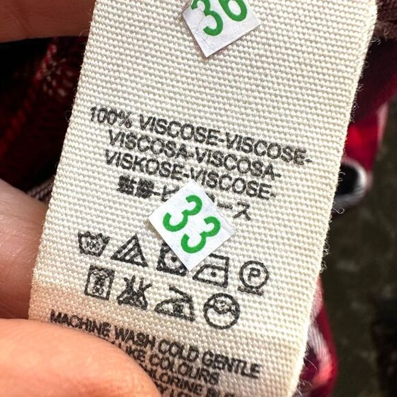 Free People Charlie ruffle plaid top NWT size XS - Picture 9 of 15